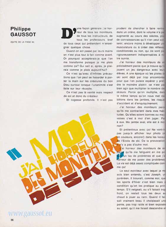Ski Flash n°22 page 36 moniteurs