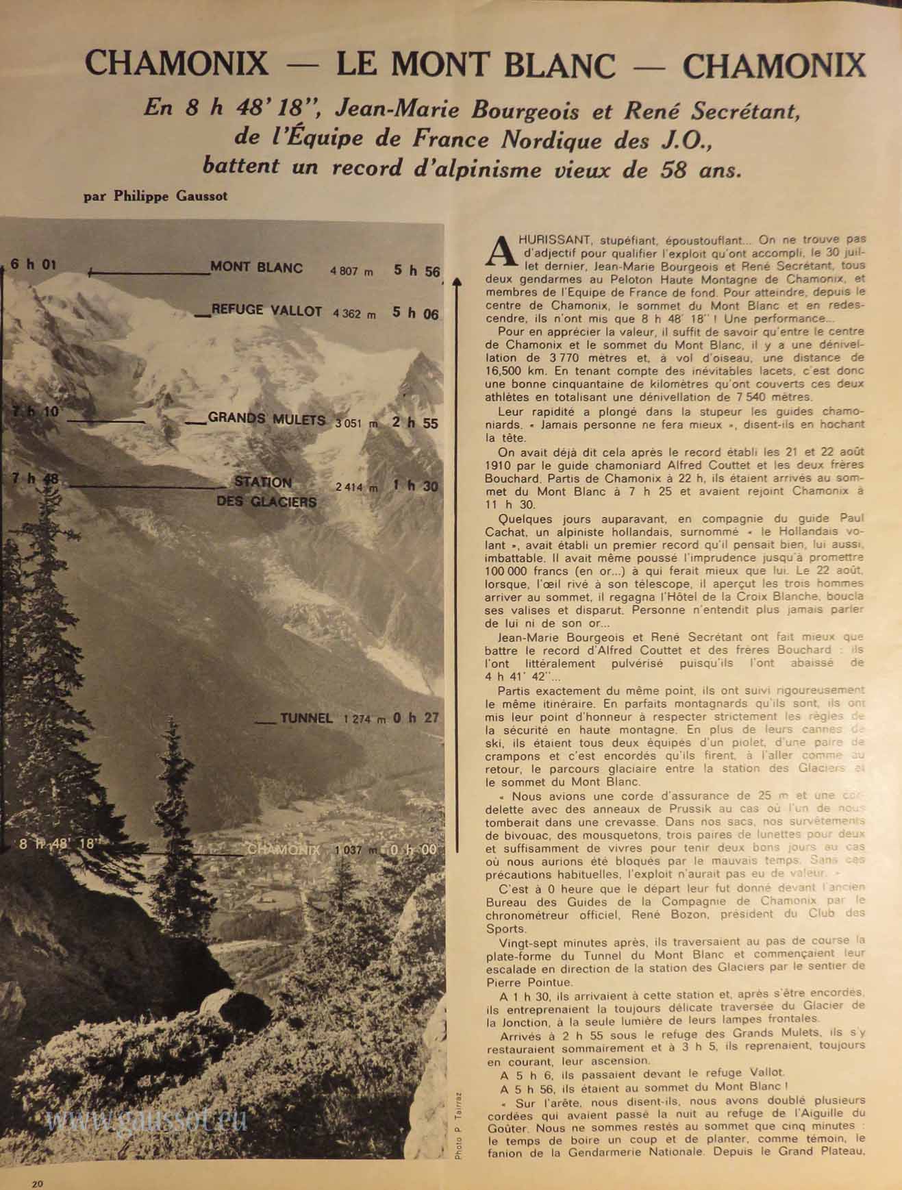 Ski Français n°173 page 20 mont Blanc