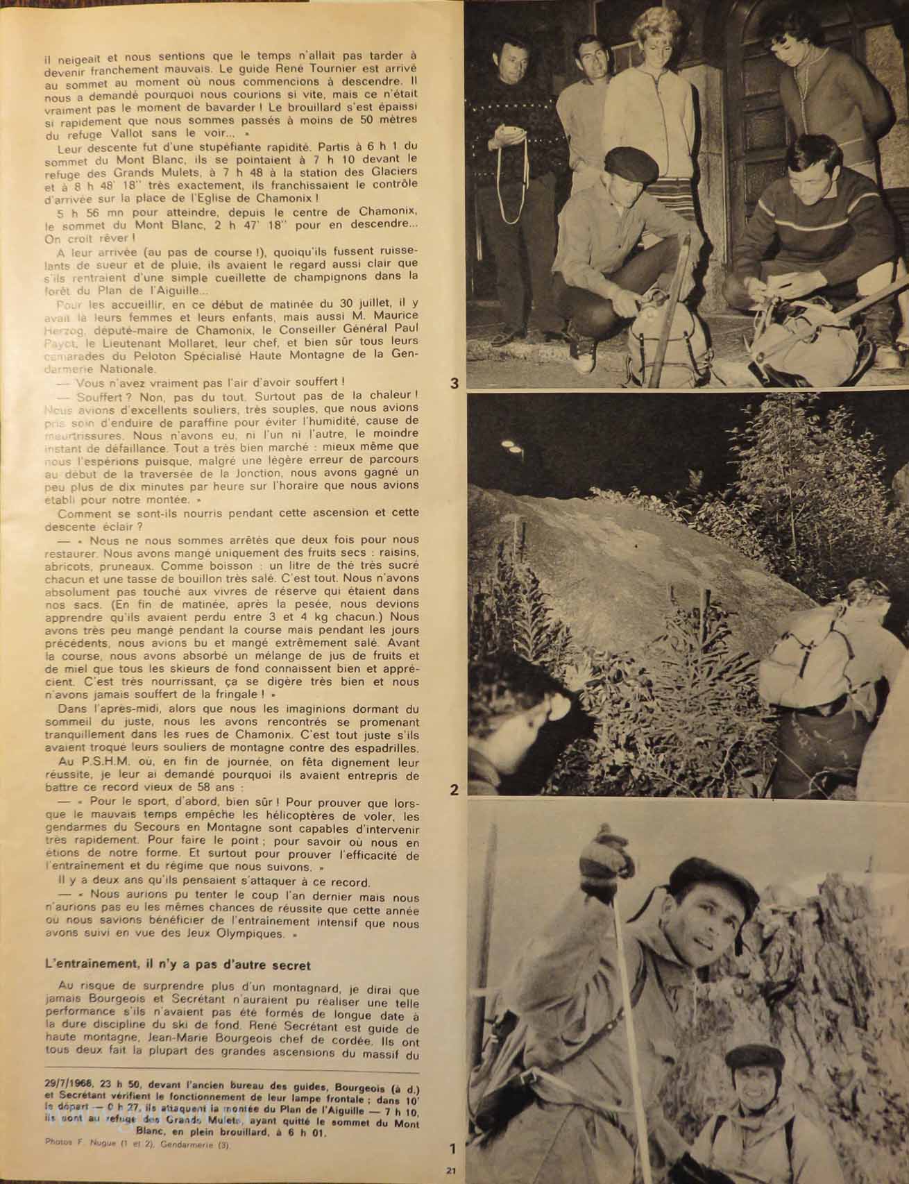 Ski Français n°173 page 21 mont Blanc