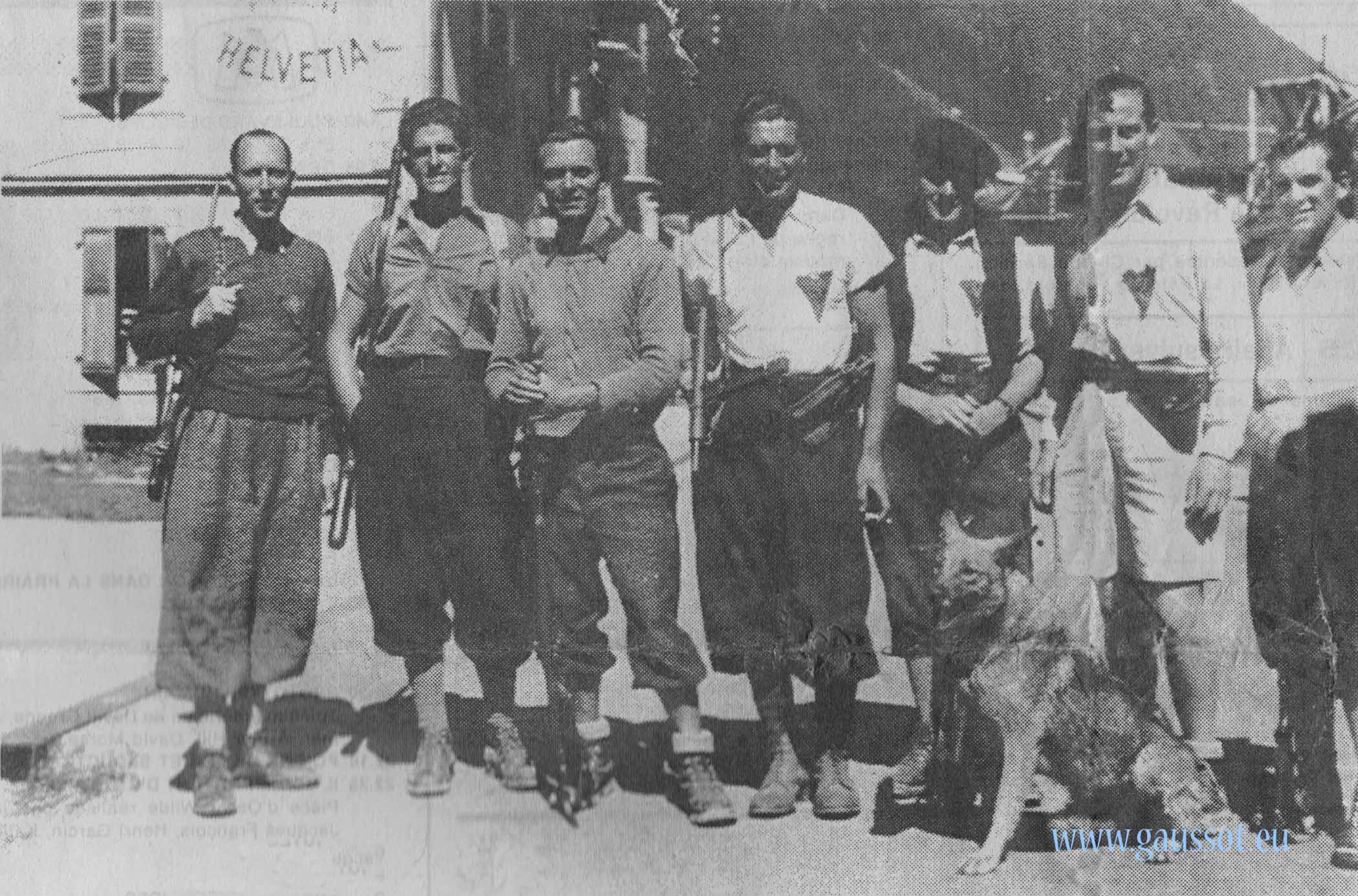 Victor Mongin et les maquisards le 17 août 1944